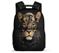 TPISLI Daypack Girls Lion Backpack for Elementary Middle School Boys Large Capacity Rucksack for Kids 15.7 Inch Children's School Bag Animal King Back Pack