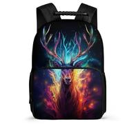 TPISLI Deer School Backpack for Girls Boys Age 5-10 Reindeer Theme Backpack for Girls Boys Primary Classes, Durable Adjustable Straps Travel Daily Use