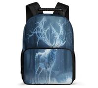 TPISLI Deer School Backpack Primary Classes for Boys Girls 7-11 Year Olds Reindeer Theme Backpack Girls Boys, Sturdy Handle 1680D Fabric Birthday Gift