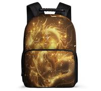 TPISLI Dragon Backpack for Kids and Teens Primary School Chinese Style Rucksack Age 7-12 Girls, Sturdy Handle Adjustable Straps Back to School Gift