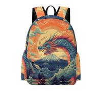 TPISLI Dragon Daypack Boys Age 15 Chinese Style Rucksack Students Year 4 Fashion Lightweight 15.6 Inch Laptop Rucksack Primary to Secondary Travel Gift Outdoor Gift