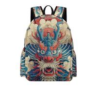TPISLI Dragon Design Daypack Girls Age 11 Chinese Style Backpack Teens 7-11 Year Olds Trendy Modern Spring Outing Backpack Junior School Hiking Day Trips School Gift