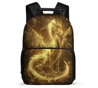 TPISLI Dragon Motif Rucksack School Years 1-4 for Boys 7-11 Year Olds Chinese Style Daypack Kids and Teens, Side Pockets Soft Felt Details Travel Daily Use
