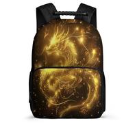 TPISLI Dragon Pattern Backpack for Boys Girls 7-11 Year Olds, Chinese Style School Bag for Boys Girls, Lightweight Rucksack, 1680D Fabric, Primary Classes, Daily Essentials