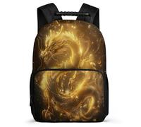 TPISLI Dragon Pattern Daypack for Boys Primary School, Chinese Style Backpack 8-12 Years, Durable School Bag, Sturdy Handle, Outdoor Travel, Day Trips