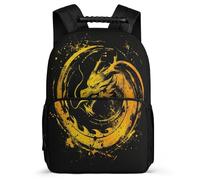 TPISLI Dragon Pattern Rucksack Year 2-5 for Girls Boys 7-11 Year Olds Chinese Style Rucksack Kids and Teens, Soft Felt Details Padded Back Travel Daily Use