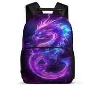 TPISLI Dragon Rucksack Primary Classes for Kids Primary Age 6-11 Chinese Style Rucksack Kids and Teens, Side Pockets Adjustable Straps Travel Daily Use