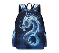 TPISLI Dragon School Backpack Kids School Years 5-9 Chinese Style Rucksack Students Year 6 Fashion Lightweight Hiking Bookbag Daily Use Primary to Secondary Travel Gift