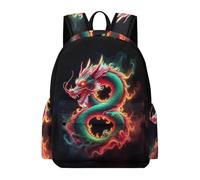 TPISLI Dragon School Backpack Kids School Years 5-9 Chinese Style Rucksack Students Year 6 Fashion Lightweight Hiking Bookbag Daily Use Primary to Secondary Travel Gift