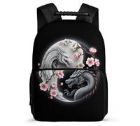 TPISLI Dragon School Backpack Year 3-6 for Kids and Teens 8-12 Years Dragon Chinese Style Bookbag Kids and Teens, Soft Felt Details Sturdy Handle Outdoor Day Trips