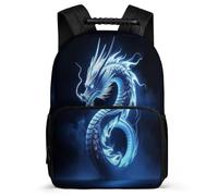 TPISLI Dragon School Bag Junior School for Students Primary Age 6-11 Chinese Style Rucksack Students, Adjustable Straps Sturdy Handle Daily Essentials