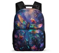 TPISLI Dragonfly Daypack for Kids and Teens Year 3-6 Insect Daypack Primary Age 6-11 Kids and Teens, 1680D Fabric Side Pockets Travel Daily Use
