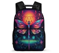 TPISLI Dragonfly Design Backpack for Kids and Teens 6-11 Years Insect Backpack for Children Primary Classes, Side Pockets Lightweight Travel Daily Use