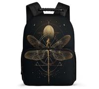 TPISLI Dragonfly Motif Daypack for Kids and Teens School Years 1-4 Animal Pattern Backpack Primary Age 6-11 Girls Boys, Lightweight 1680D Fabric Back to School Gift