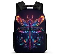 TPISLI Dragonfly Pattern Daypack for Boys Girls School Years 2-5 Insect Backpack for Kids School Years 1-4, Sturdy Handle 1680D Fabric Daily Essentials