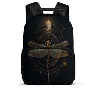 TPISLI Dragonfly Print School Backpack Year 3-6 for Kids and Teens Primary Age 6-11 Animal Daypack Girls Boys, Sturdy Handle Padded Back Birthday Gift