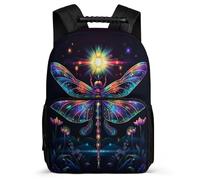 TPISLI Dragonfly School Backpack for Kids and Teens 7-11 Year Olds Insect Backpack for Girls Boys Year 3-6, Lightweight Adjustable Straps Short Trips