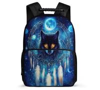 TPISLI Dreamcatcher Wolf Rucksack for Kids and Teens Ages 6-10 Wolves Bookbag for Girls Boys Primary Classes, Side Pockets Soft Felt Details Travel Daily Use