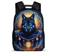 TPISLI Dreamcatcher Wolves Rucksack for Boys Girls 7-11 Year Olds Wolf Daypack for Boys Girls School Years 1-4, Adjustable Straps Padded Back Short Trips