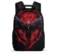 TPISLI Eagle Motif School Backpack for Boys 8-12 Years Bird Print Backpack for Students School Years 1-4, Soft Felt Details Lightweight Birthday Gift