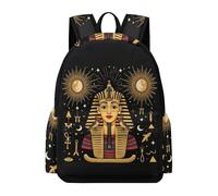 TPISLI Egyptian Pharaoh Bookbag Kids Age 10-14 Pharaoh Book Bag Boys 10-14 Year Olds Modern Durable 14 Inch Laptop Rucksack Secondary School Hiking Travel Daily Carry