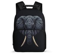 TPISLI Elephant Backpack for Girls 6-11 Years Animal Pattern Bookbag for Kids and Teens Primary School, 1680D Fabric Adjustable Straps Daily Essentials