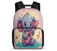TPISLI Elephant Illustration Daypack for Kids Primary School, Animal Backpack Age 7-12, Durable School Bag, Soft Felt Details, Short Trips, Everyday Use