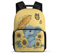 TPISLI Elephant Print School Bag for Boys Primary School Cute Animal Daypack Primary Age 6-11 Boys Girls, 1680D Fabric Adjustable Straps Outdoor Day Trips