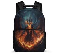 TPISLI Evil Dragon Pattern Backpack for Kids 6-11 Years, Dragon School Bag for Kids, Lightweight Rucksack, Side Pockets, Padded Back, Travel Daily Use