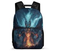 TPISLI Evil Dragon School Backpack 6-11 Years for Kids, Dragon Daypack for Boys Girls, Lightweight Bag, Side Pockets, Padded Back, Travel Daily Use