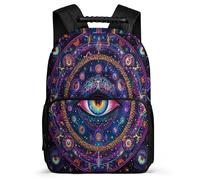 TPISLI Evil Eye School Backpack Year 3-6 for Kids and Teens Primary Age 6-11 Bohemian Daypack Girls Boys, Sturdy Handle Padded Back Birthday Gift
