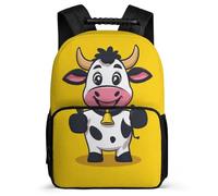 TPISLI Fashion Cow Design Backpack for Children Age 5-10 Cattle Backpack for Kids and Teens School Years 1-4, Soft Felt Details Durable Travel Daily Use