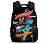 TPISLI Fashion Graffiti School Backpack for Kids 8-12 Years Colourful Rucksack for Kids and Teens School Years 1-4, Soft Felt Details Side Pockets Short Trips
