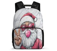 TPISLI Father Christmas Backpack for Students 7-11 Year Olds Christmas Theme School Bag for Kids and Teens Primary School, Durable Soft Felt Details Daily Essentials