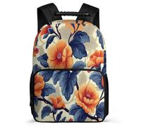TPISLI Floral Pattern Rucksack for Students 7-11 Year Olds Plant Flowers Rucksack for Kids and Teens Junior School, Padded Back Sturdy Handle Back to School Gift