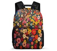 TPISLI Floral Print Rucksack for Boys Girls Junior School Plant Flowers Backpack School Years 2-5 Kids and Teens, Lightweight Sturdy Handle Outdoor Day Trips