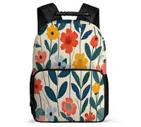 TPISLI Floral Print School Backpack for Girls Ages 6-10 Plant Flowers Backpack for Children Junior School, Adjustable Straps Lightweight Travel Daily Use