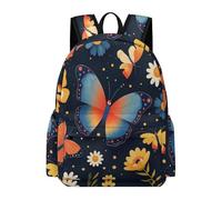 TPISLI Florals Butterfly Bookbag Students Year 4 Butterflies Rucksack Girls School Years 4-8 Durable Cool 11.6 Inch Laptop Daypack Secondary School Hiking Travel Travel Use