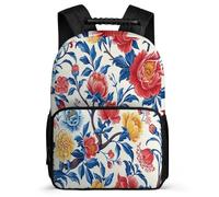 TPISLI Flowers Motif Daypack for Children Primary School, Plant Print Backpack Primary Age 6-11, Durable School Bag, Sturdy Handle, Outdoor Travel, Day Trips