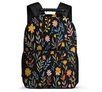 TPISLI Flowers Print Backpack for Boys Girls School Years 1-4 Plant Floral Backpack Primary Age 6-11 Kids, Adjustable Straps Lightweight Travel Daily Use