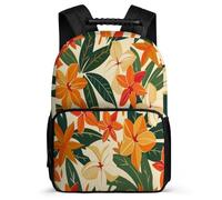 TPISLI Flowers Print School Backpack for Boys Girls 7-11 Year Olds Plant Floral Backpack for Girls Boys Year 3-6, Sturdy Handle Soft Felt Details Travel Daily Use