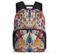 TPISLI Flowers School Backpack Junior School for Children Age 5-10 Plant Floral Rucksack Kids and Teens, Adjustable Straps Sturdy Handle Short Trips