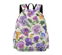 TPISLI Flowers Spring Theme School Bag for Boys Girls Ages 8-12 Backpack Plant Rucksack for Study Days, Modern 14 Inch Laptop Bag for Outdoor Trips and Classes and Everyday Lessons