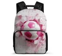 TPISLI Football 3D Design Backpack for Girls Boys Primary Age 6-11 Football Lover Backpack for Girls Boys School Years 1-4, 1680D Fabric Side Pockets Short Trips