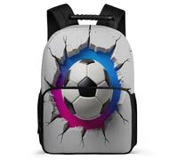 TPISLI Football 3D Motif School Bag for Boys 8-12 Years Soccer Bookbag for Students Primary Classes, Adjustable Straps 1680D Fabric Back to School Gift