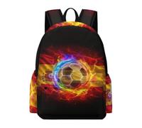 TPISLI Football Backpack Teens Age 13 Spanish Flag Soccer School Backpack Kids Year 5-7 Cool 16.5 Inch Laptop Daypack Outdoor Day Trips Back to School Gift Everyday Use