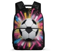 TPISLI Football School Backpack for Boys Girls Year 3-6 Soccer Colorful Rucksack for Students Junior School, Durable Adjustable Straps Travel Daily Use