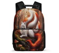 TPISLI Fox Backpack for Kids and Teens School Years 1-4 Animal Rucksack 8-12 Years Kids and Teens, 1680D Fabric Adjustable Straps Travel Daily Use