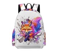 TPISLI Fox Backpack Teens 12-16 Year Olds Animal Fox School Bag Students Year 10 Trendy Modern 16.5 Inch Laptop Backpack School Years 7-10 Travel Use Outdoor Gift