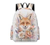TPISLI Fox Bookbag Girls 10 Year Olds Animal Fox School Backpack Boys Ages 9-13 16.5 Inch Laptop Rucksack Primary to Secondary Travel Gift Daily Carry